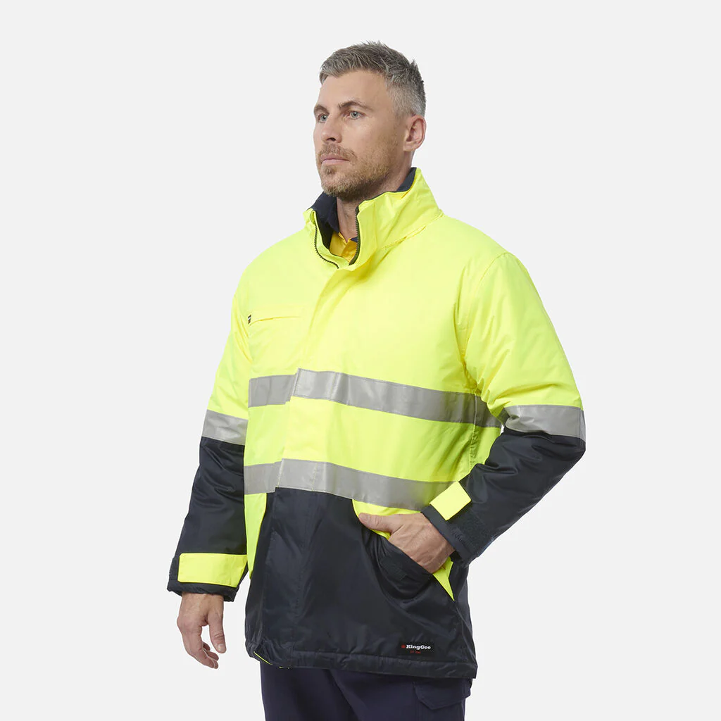King Gee Hi-Vis Reflective Waterproof Insulated Jacket (K55010) - Image 5
