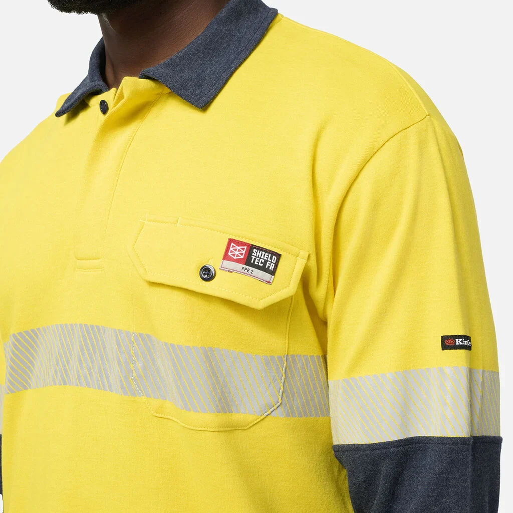King Gee Shieldtec FR Hi-Vis Spliced Polo with FR Tape (K84008) - Image 11
