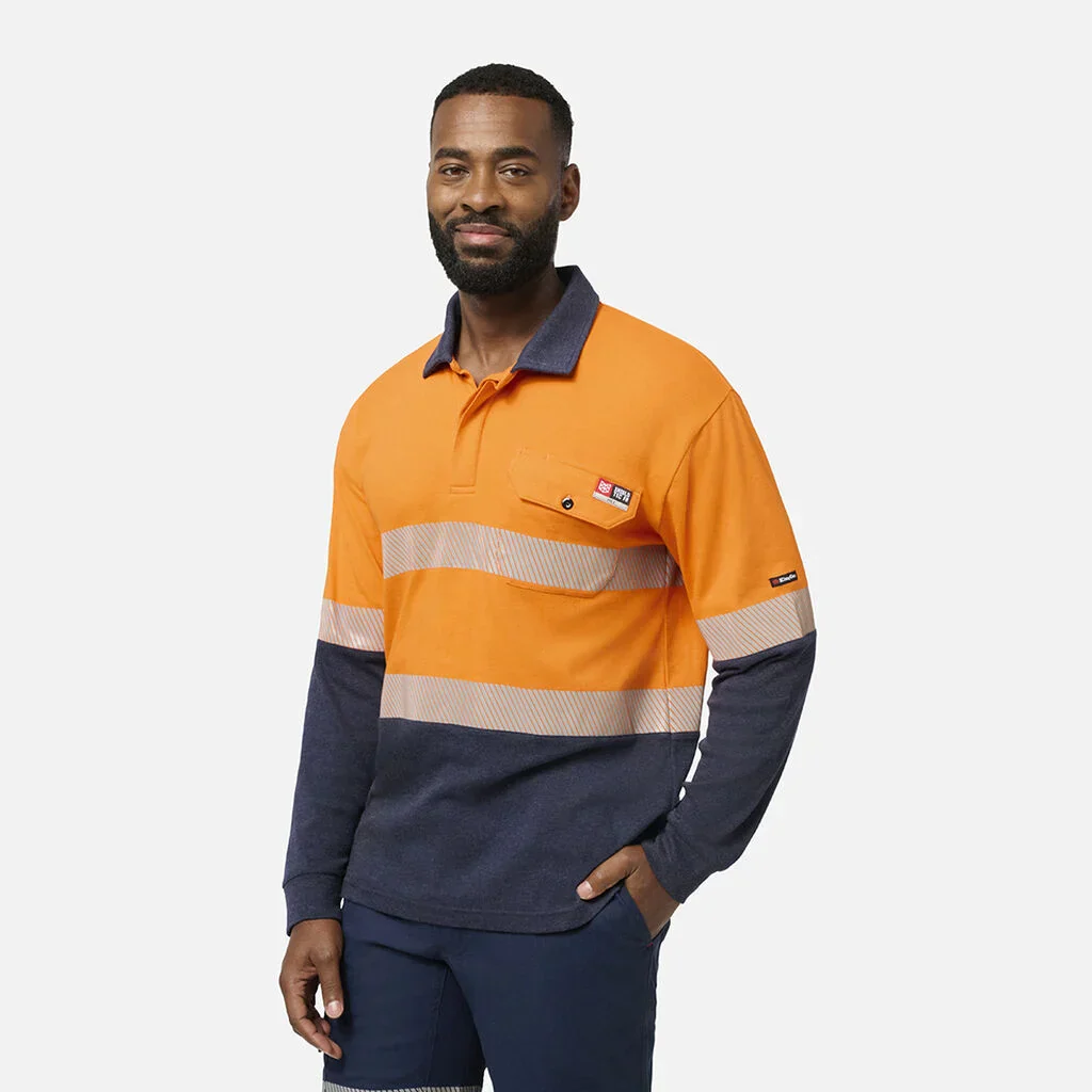 King Gee Shieldtec FR Hi-Vis Spliced Polo with FR Tape (K84008) - Image 2