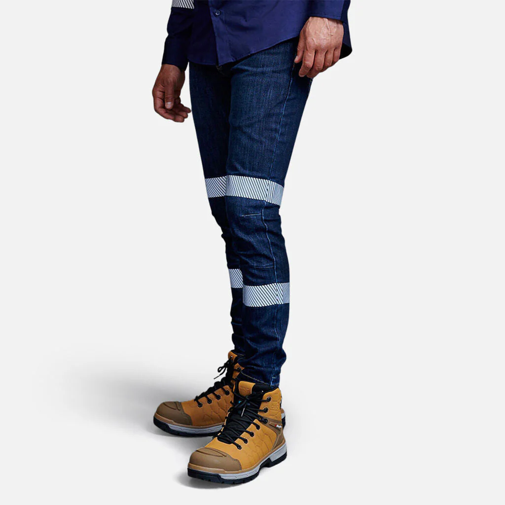 King Gee Urban Coolmax Stretch Slim Reflective Denim Work Jeans (K53007) - Image 3