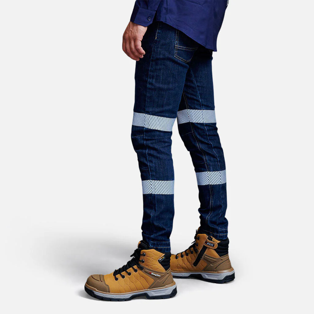 King Gee Urban Coolmax Stretch Slim Reflective Denim Work Jeans (K53007) - Image 6