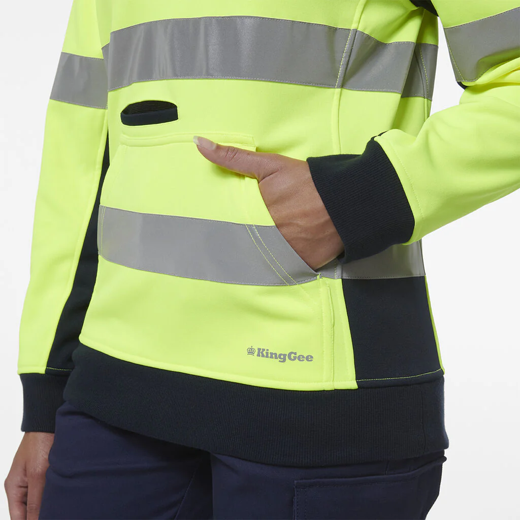 King Gee Women's Reflective Spliced 1/4 Zip Fleece (K45009) - Image 11