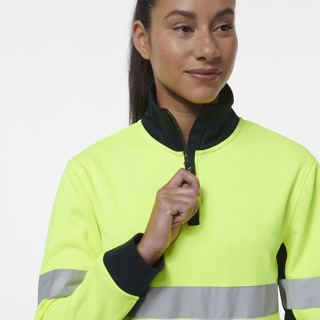 King Gee Women's Reflective Spliced 1/4 Zip Fleece (K45009) - Image 12