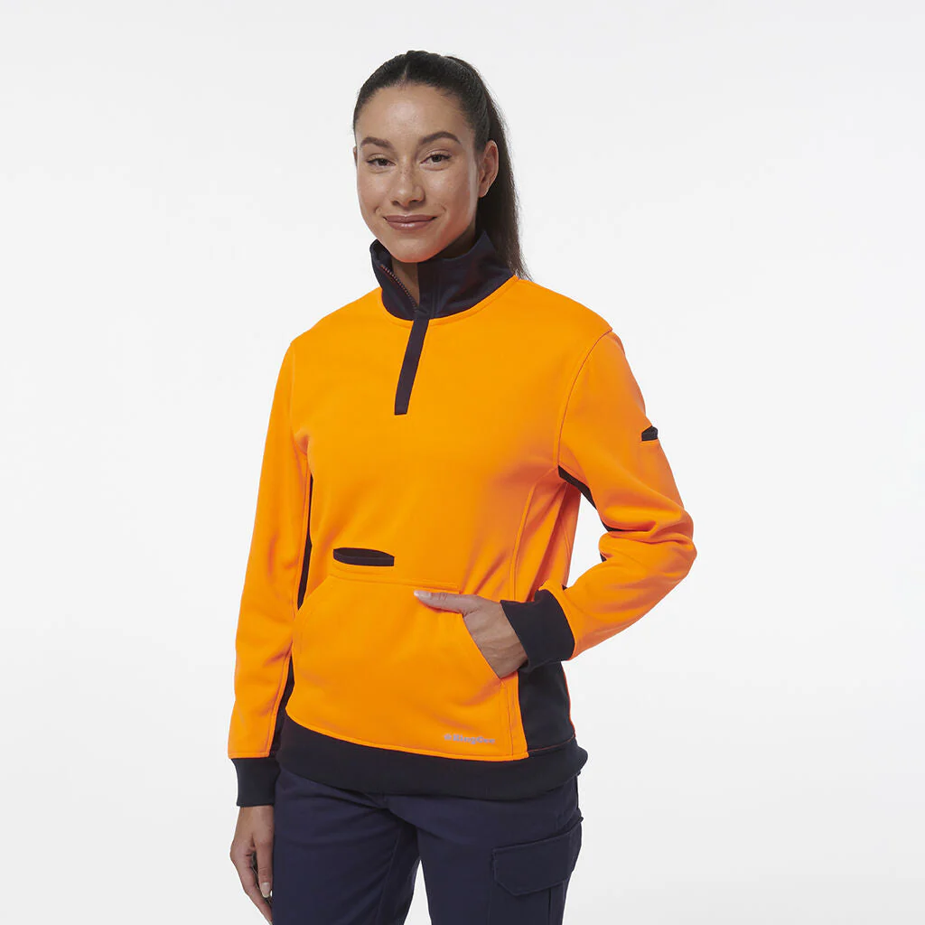 King Gee Women's Spliced 1/4 Zip Fleece (K45008) - Image 2