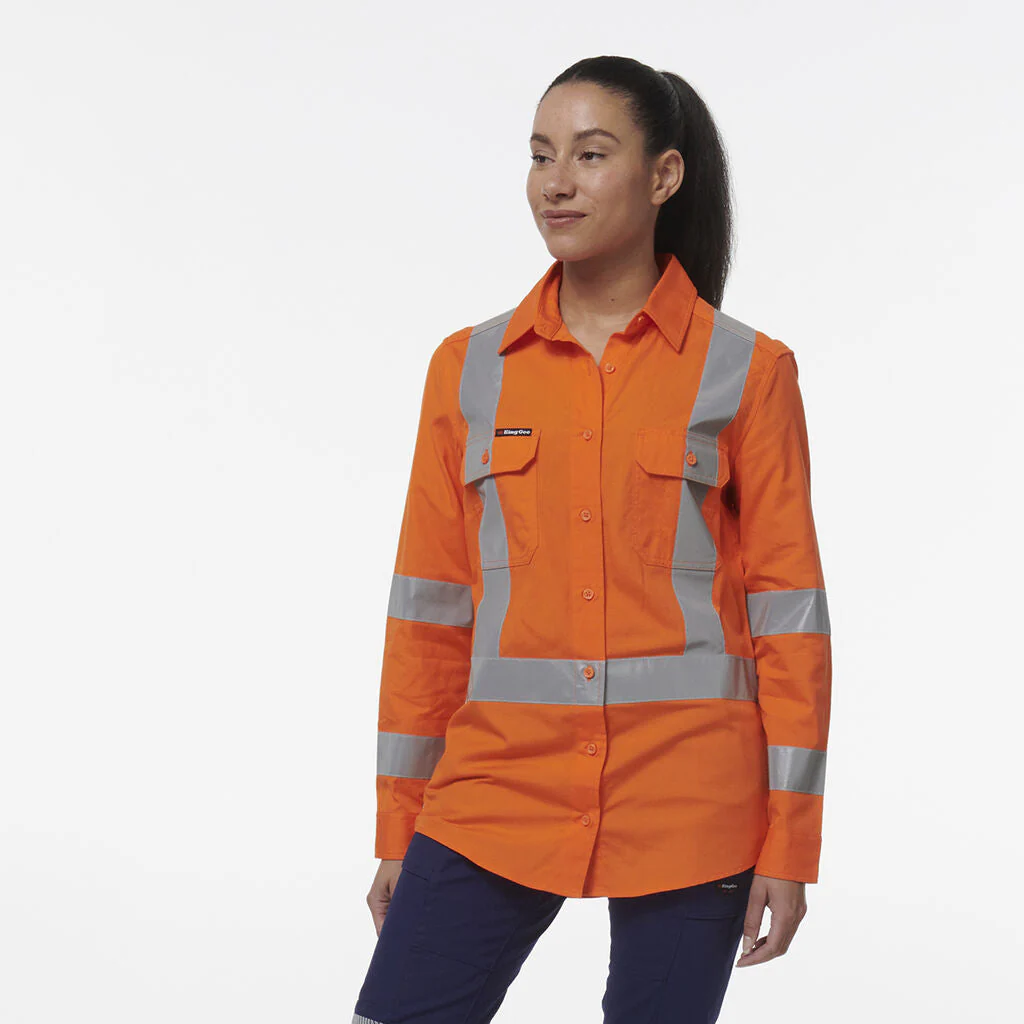 King Gee Women's Workcool Vented X Back Shirt (K44233) - Image 4