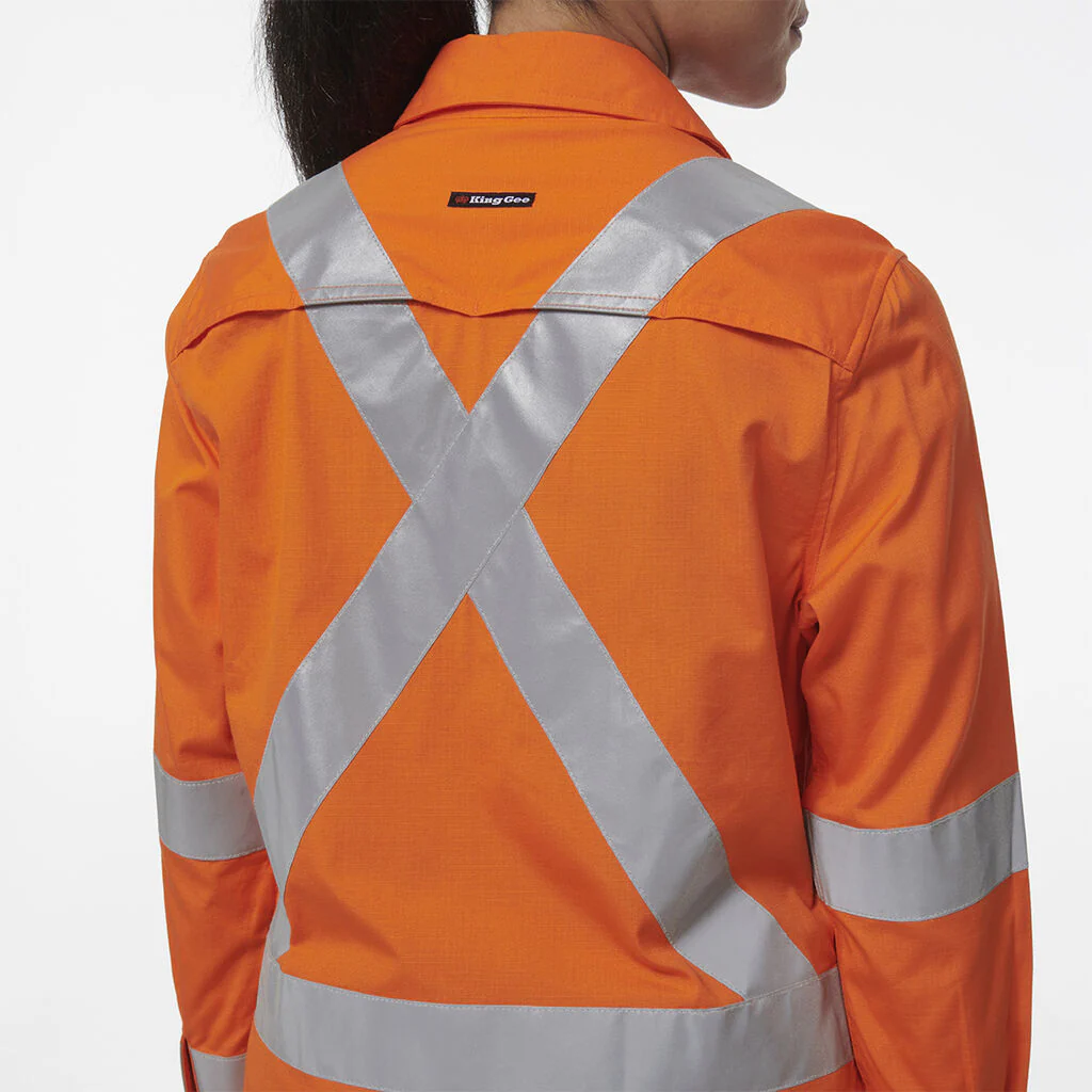 King Gee Women's Workcool Vented X Back Shirt (K44233) - Image 8