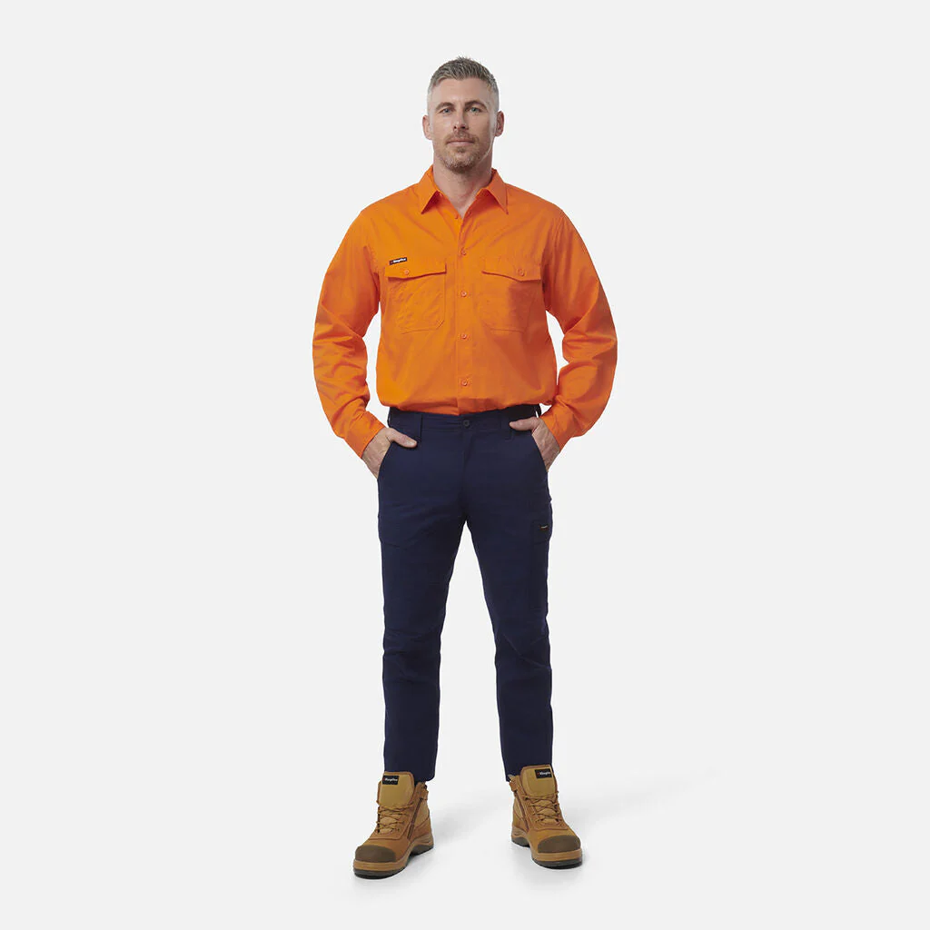 King Gee Workcool 2 Hi-Vis Long Sleeve Drill Work Shirt (K54805) - Image 8