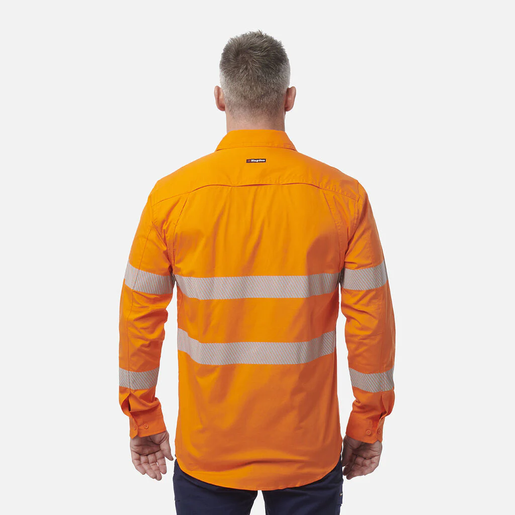 King Gee Workcool Pro Hi-Vis Stretch Reflective Work Shirt (K54031) - Image 2
