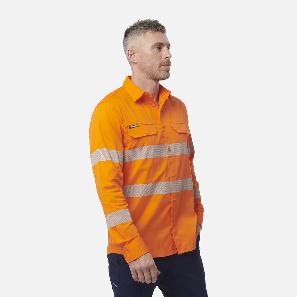 King Gee Workcool Pro Hi-Vis Stretch Reflective Work Shirt (K54031) - Image 4