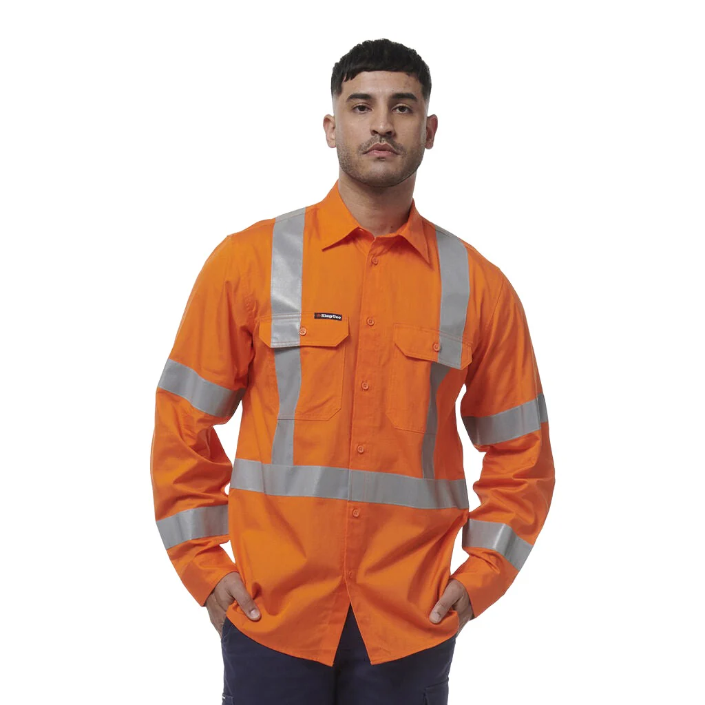 King Gee Workcool Vented NSW Rail Shirt (K54016) - Image 3