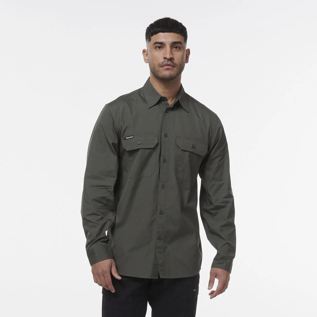 King Gee Workcool Vented Shirt Long Sleeve (K14031) - Image 4