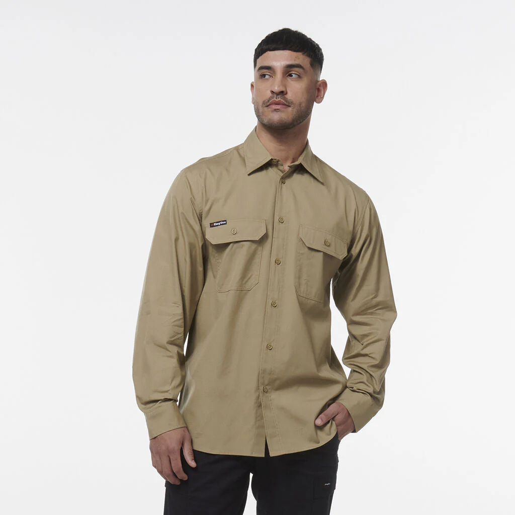 King Gee Workcool Vented Shirt Long Sleeve (K14031) - Image 7
