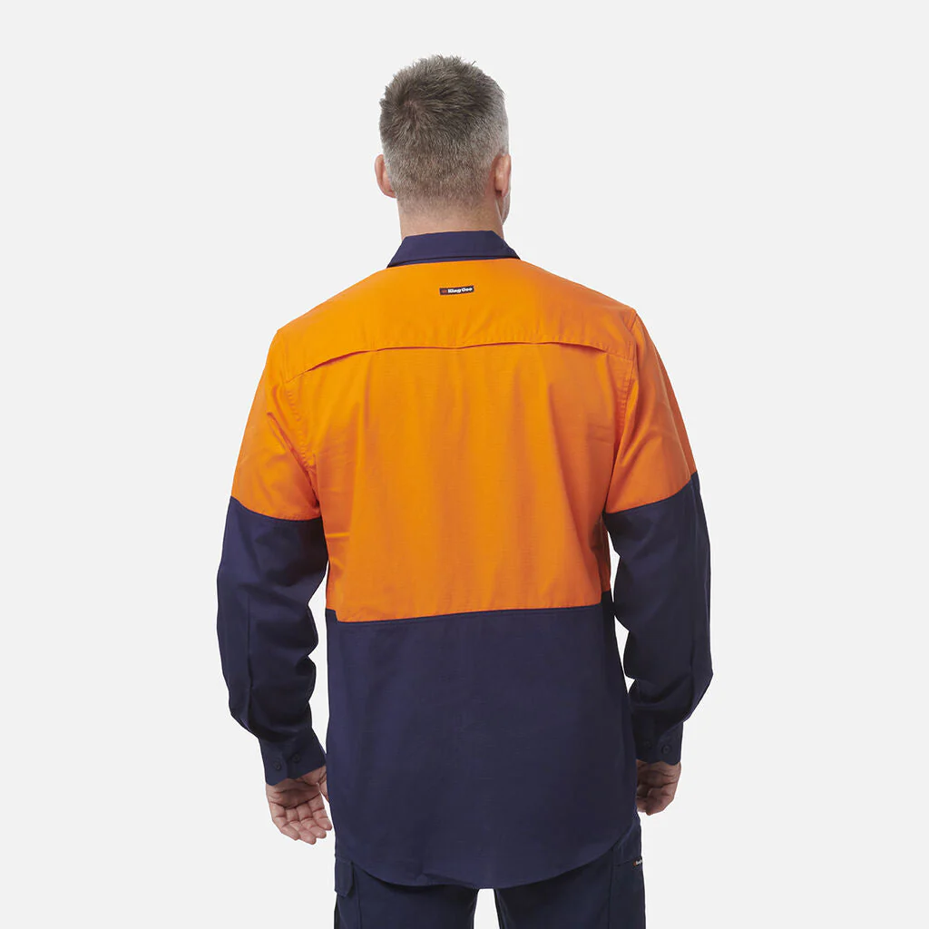 King Gee Workcool Vented Spliced Shirt Long Sleeve (K54912) - Image 2