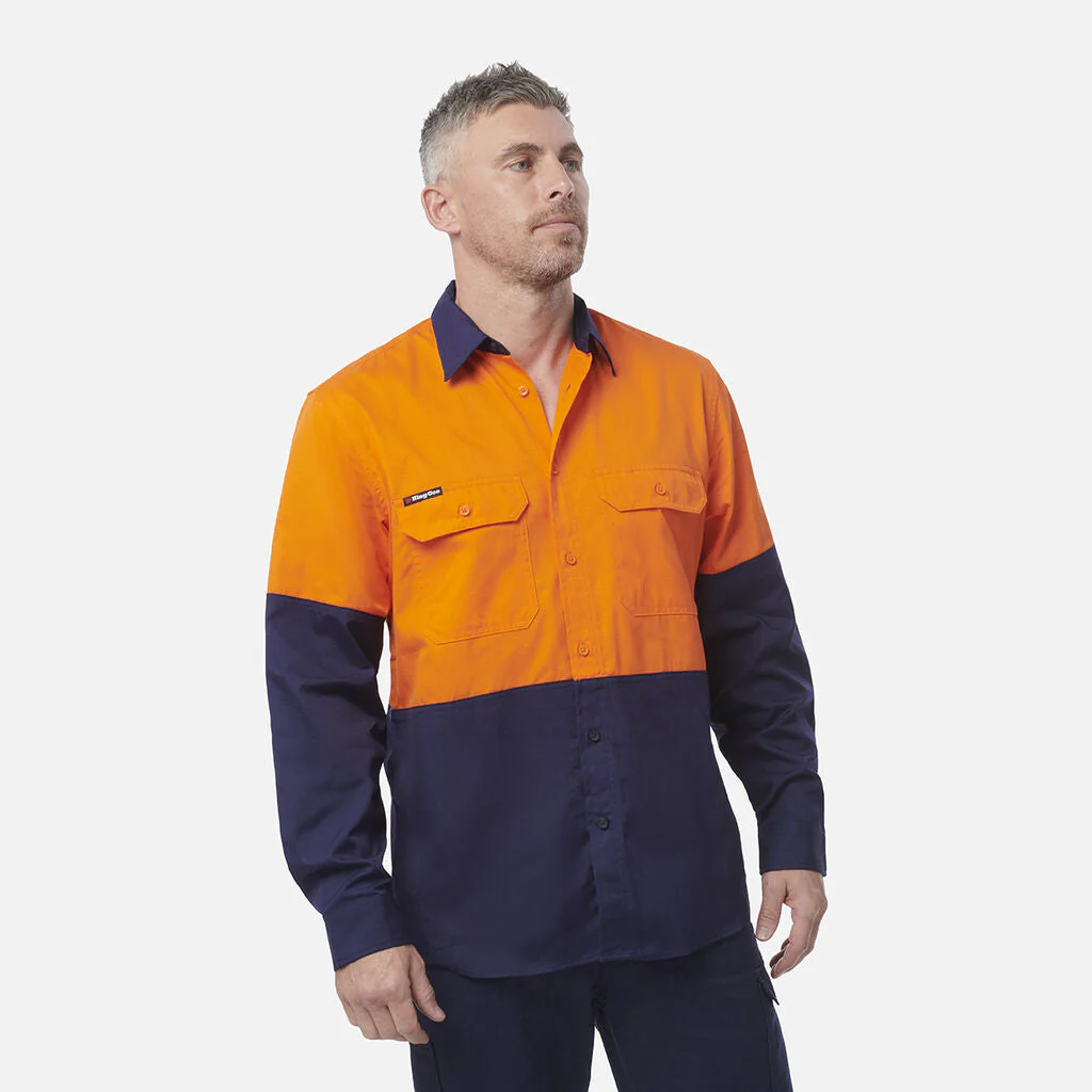 King Gee Workcool Vented Spliced Shirt Long Sleeve (K54912) - Image 3