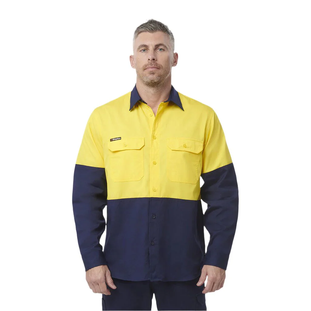 King Gee Workcool Vented Spliced Shirt Long Sleeve (K54912) - Image 4