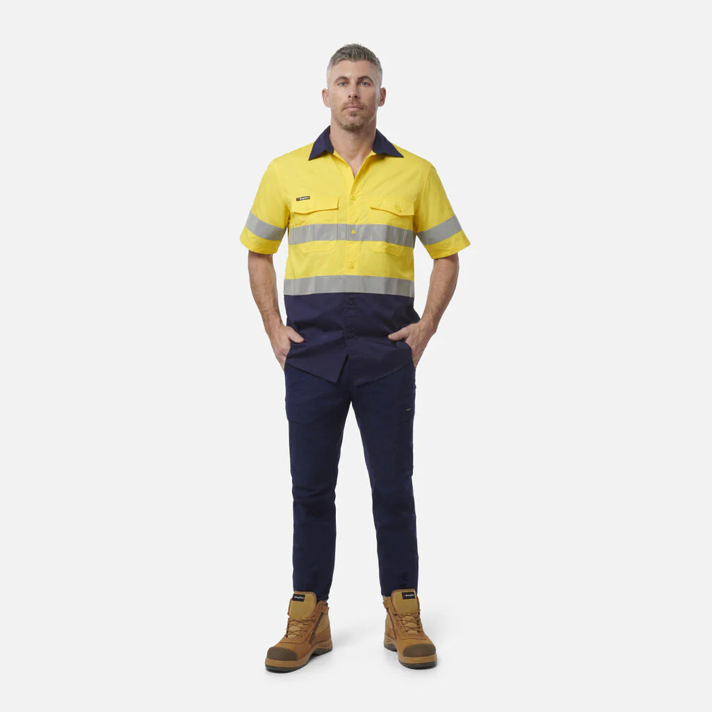 King Gee Workcool 2 Hi-Vis Reflective Short Sleeve Work Shirt (K54885) - Image 7