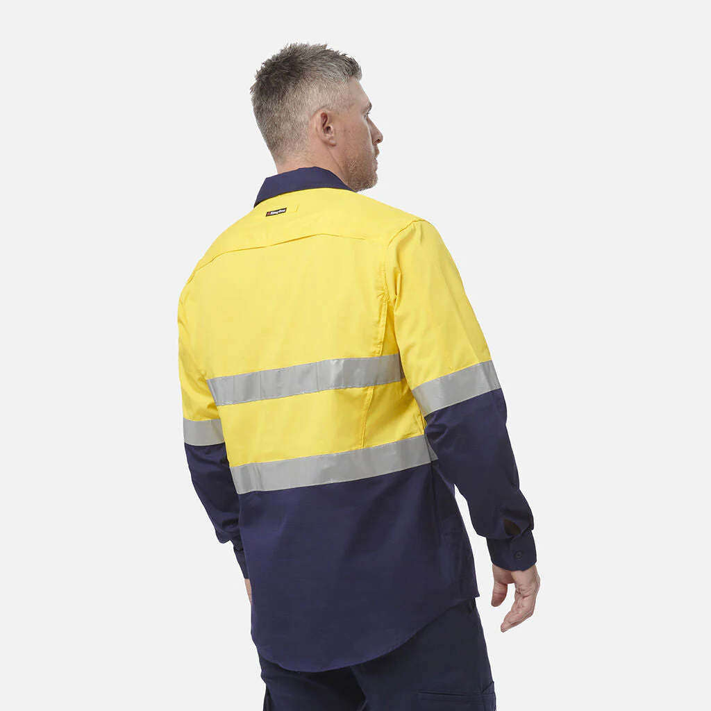 King Gee Workcool 2 Hi-Vis Reflective Closed Front Work Shirt (K54886) - Image 11