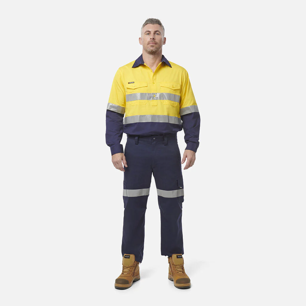 King Gee Workcool 2 Hi-Vis Reflective Closed Front Work Shirt (K54886) - Image 12