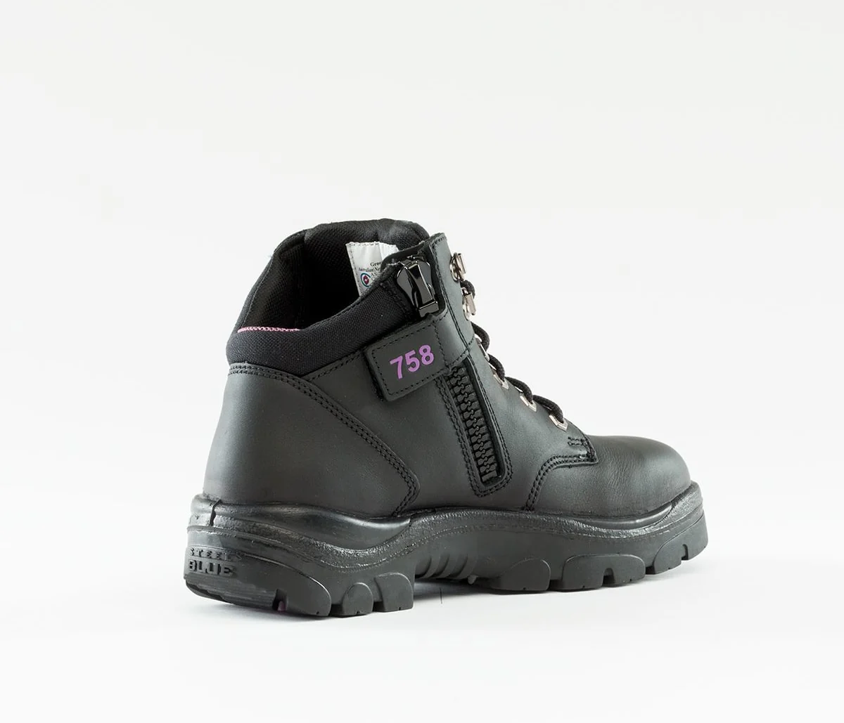Steel Blue Parkes Women's Lace Up Zip Side Safety Boot (512758) - Image 4
