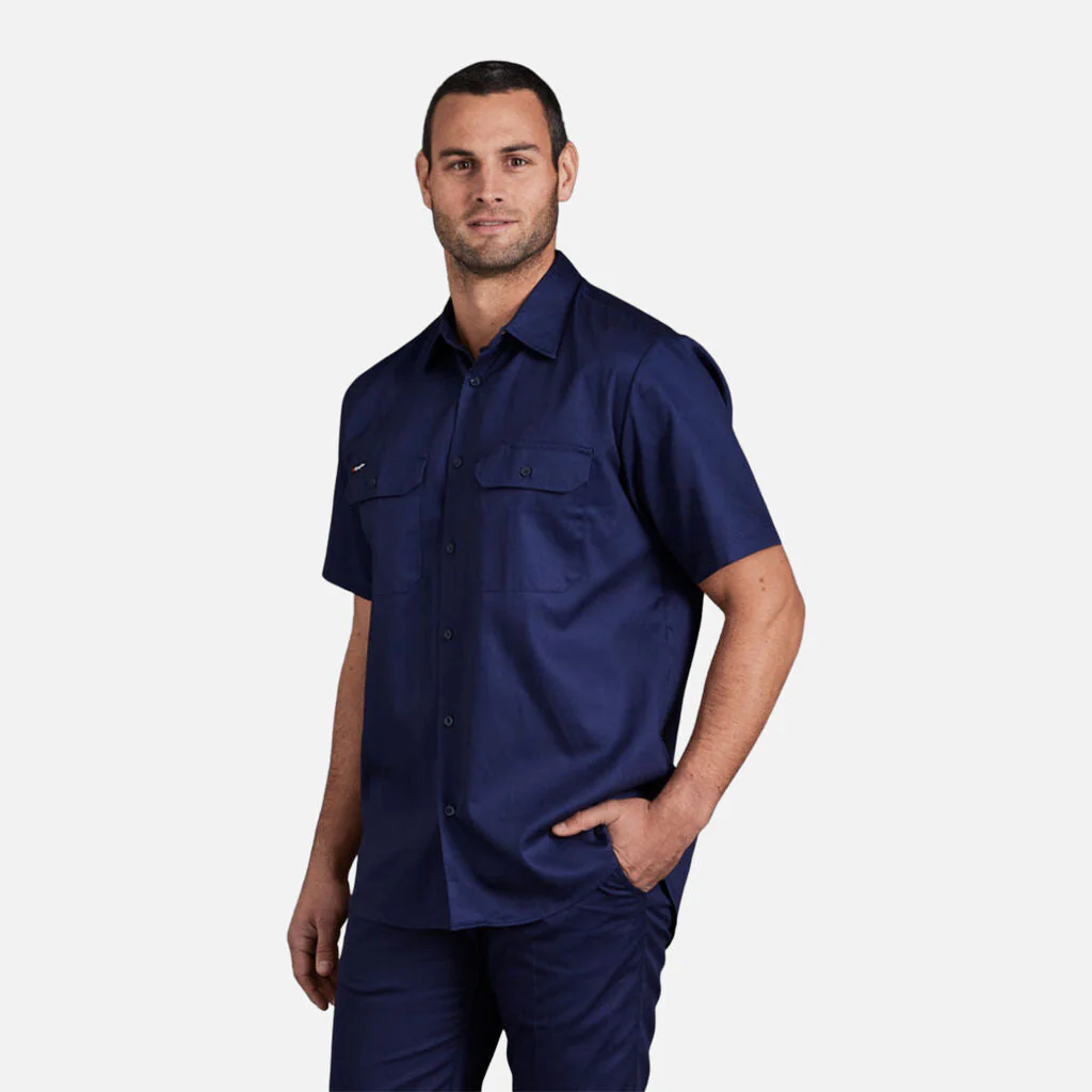 King Gee Originals Short Sleeve Open Front Cotton Drill Work Shirt (K04030) - Image 16