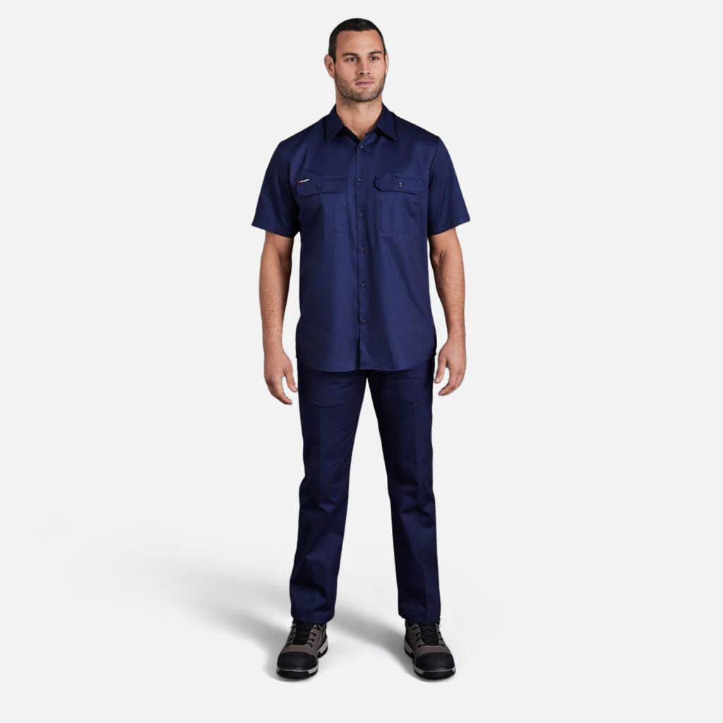 King Gee Originals Short Sleeve Open Front Cotton Drill Work Shirt (K04030) - Image 19