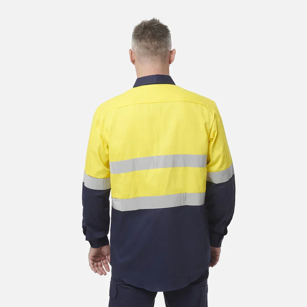 King Gee Originals Hi-Vis Reflective Two Tone Long Sleeve Work Shirt (K54315) - Image 8