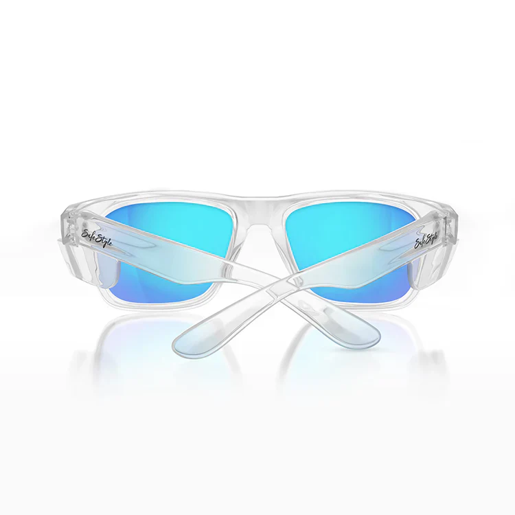 Safestyle Fusions Clear Frame Mirror Blue Polarised Lens (FCBP100) - Image 4