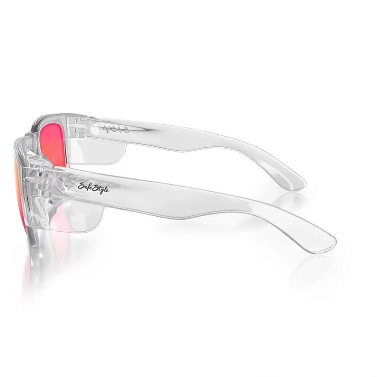 Safestyle Fusions Clear Frame Mirror Red Polarised Lens (FCRP100) - Image 5