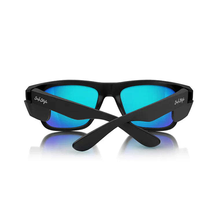 Safestyle Fusions Matte Black Frame Mirror Blue Polarised Lens (FMBBP100) - Image 4