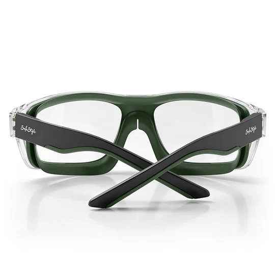 Safestyle Switches Clear/Green Frame Clear Lens Safety Glasses (SPSW1-0002) - Image 6