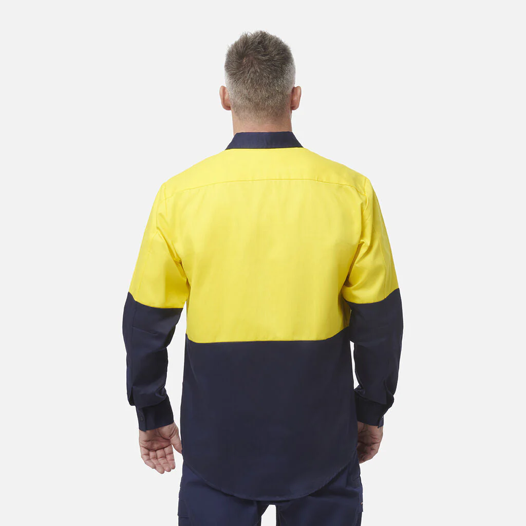 King Gee Originals Hi-Vis Long Sleeve Drill Work Shirt ( K54015 ) - Image 8