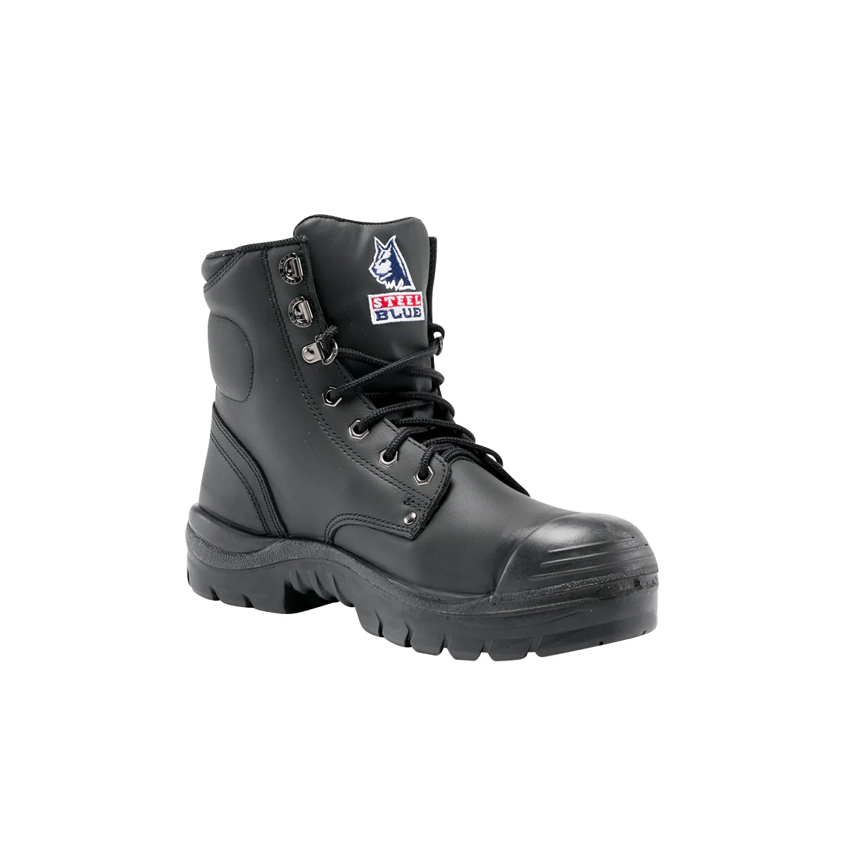 Steel Blue Argyle Lace-Up Safety Boot with Bump Cap (332102)
