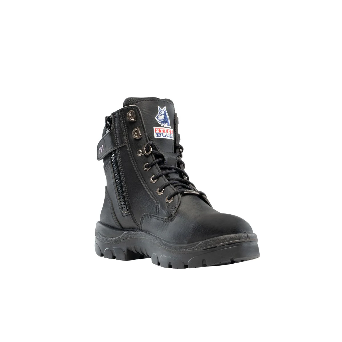 Steel Blue Southern Cross Women's Lace Up Ankle Boot with Zip Side (512761) - Image 3