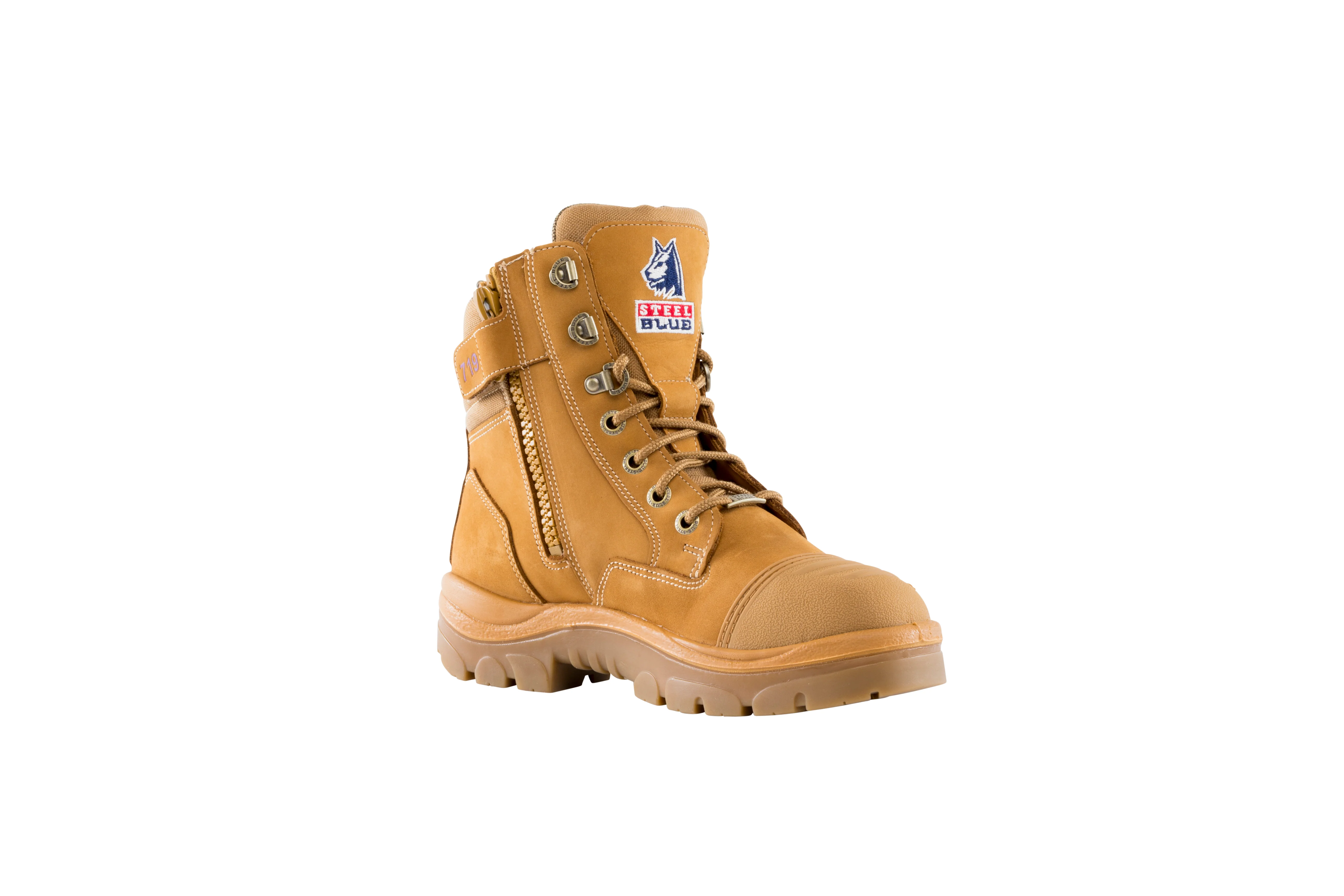 Steel Blue Southern Cross Women's Lace Up Zip Side Safety Boot with Scuff Cap (512719)