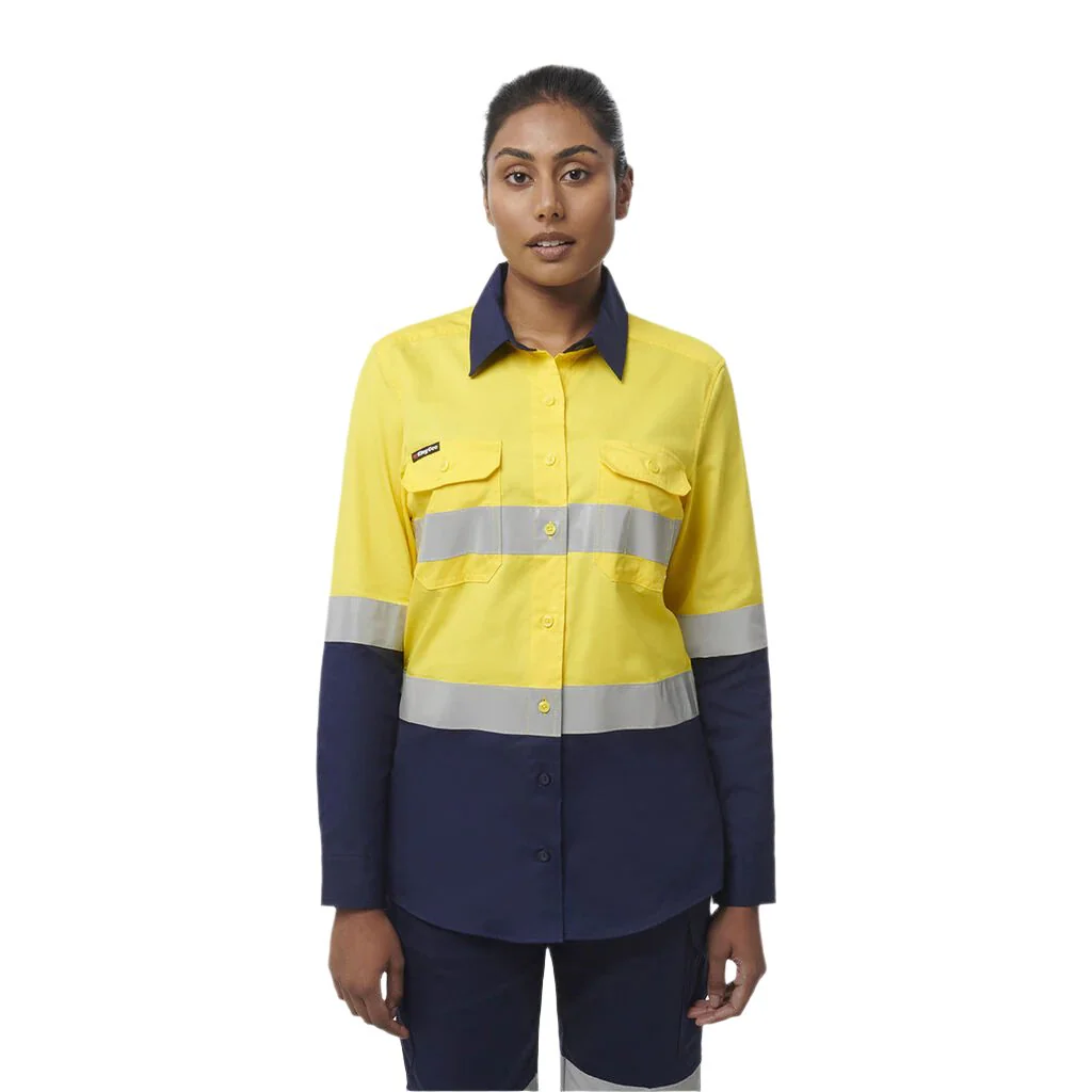 King Gee Women's Workcool Vented Spliced Spliced Shirt Taped Long Sleeve (K44227) - Image 4