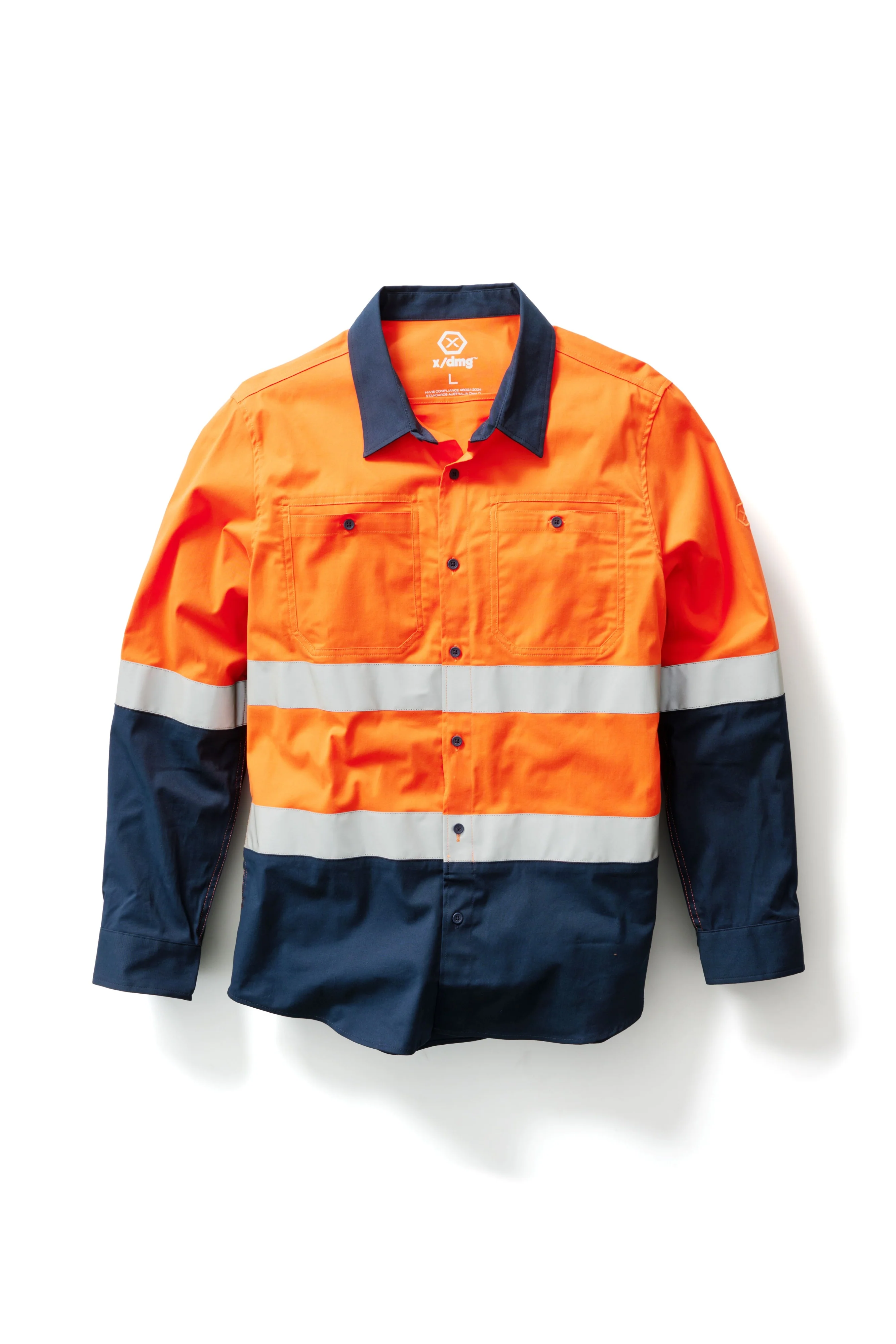XDMG Workwear Tapped Long Sleeve Hi Vis Shirt (ULS-1T)