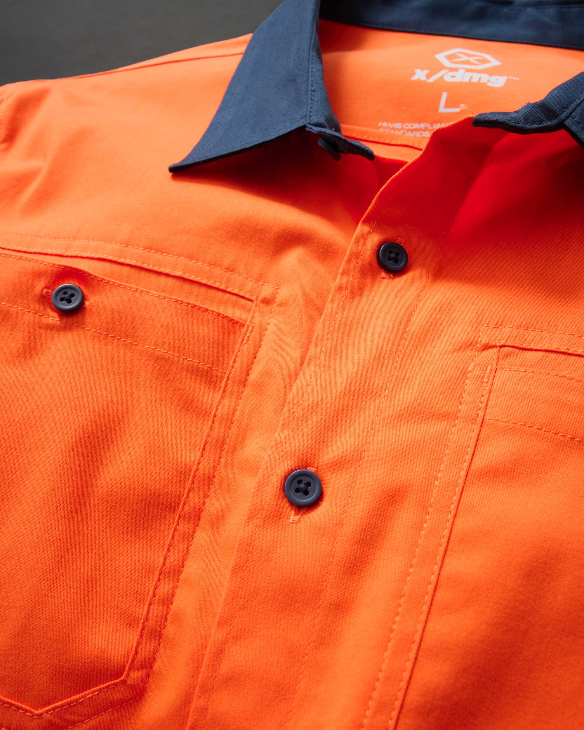 XDMG Workwear Tapped Long Sleeve Hi Vis Shirt (ULS-1T) - Image 6